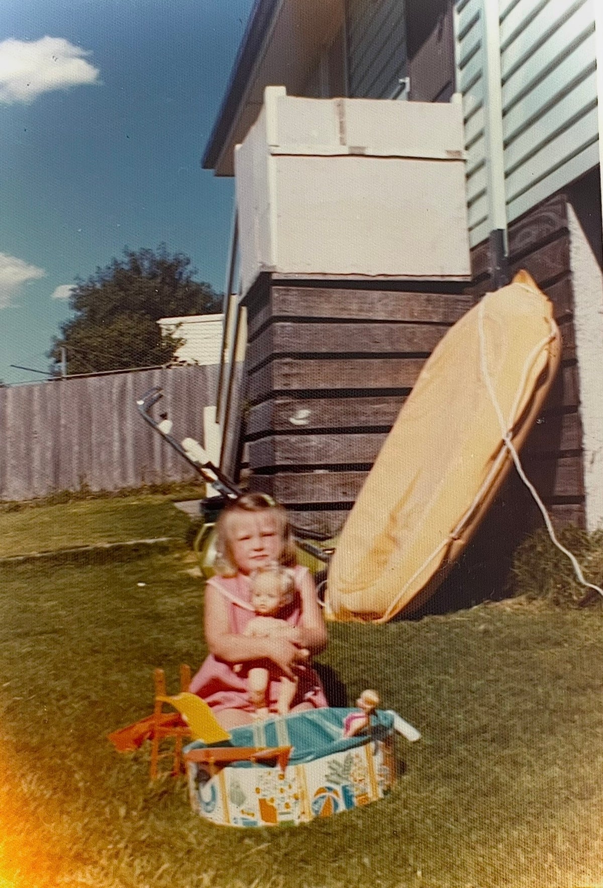 Erica with her Barbie, one of the dolls that gave her somewhere happier to go when real life became too much. In their small, perfect world, she could disappear into fantasy and pretend, for a while, that everything around her was fine.