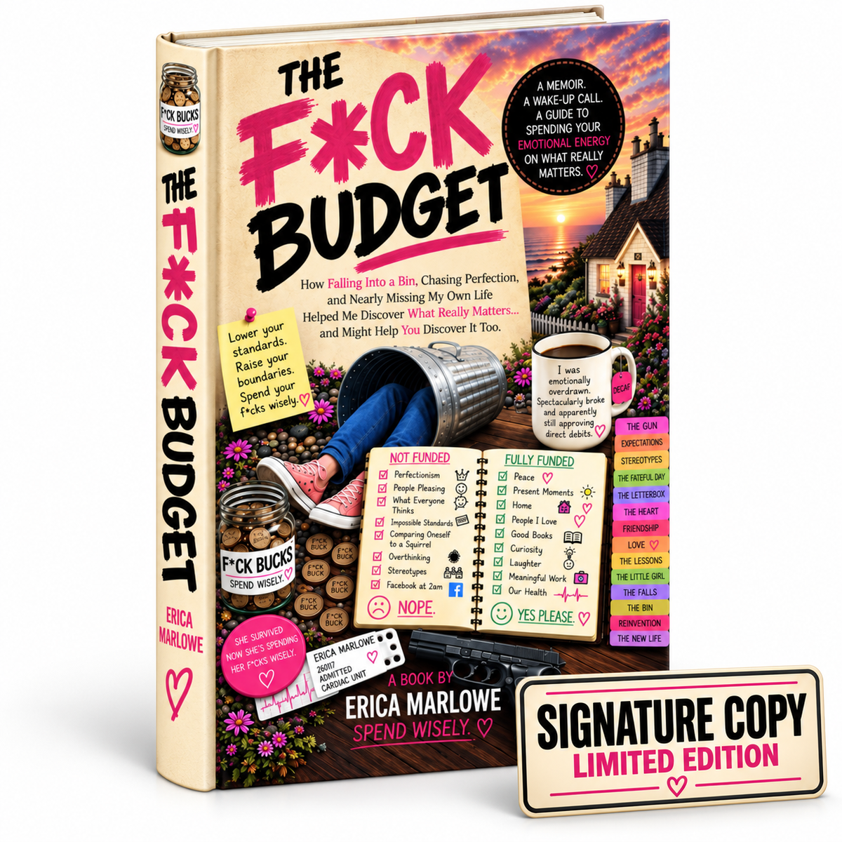The F*ck Budget signed hardcover edition by Erica Marlowe.