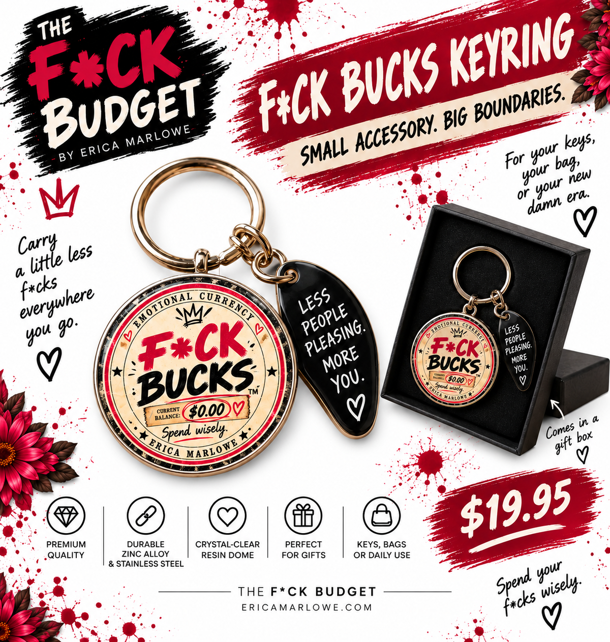 F*ck Bucks keyring promotional artwork.
